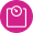 White scale icon set against a magenta, round-edged square background.